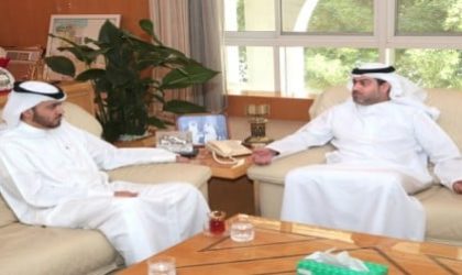 خالد عبدالله تريم وخالد المدفع يبحثان التعاون بين الخليج و«شمس»